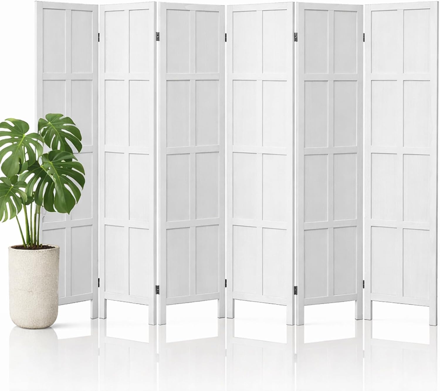 Partition Screen Divider - 6-teiliger Raumteiler aus Holz und faltbarer