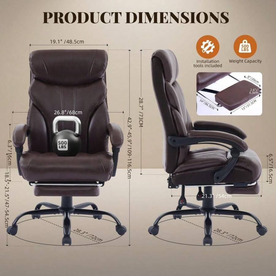 Office Chair - Bürostuhl, Computerstuhl mit hoher Rückenlehne, ergonomischer