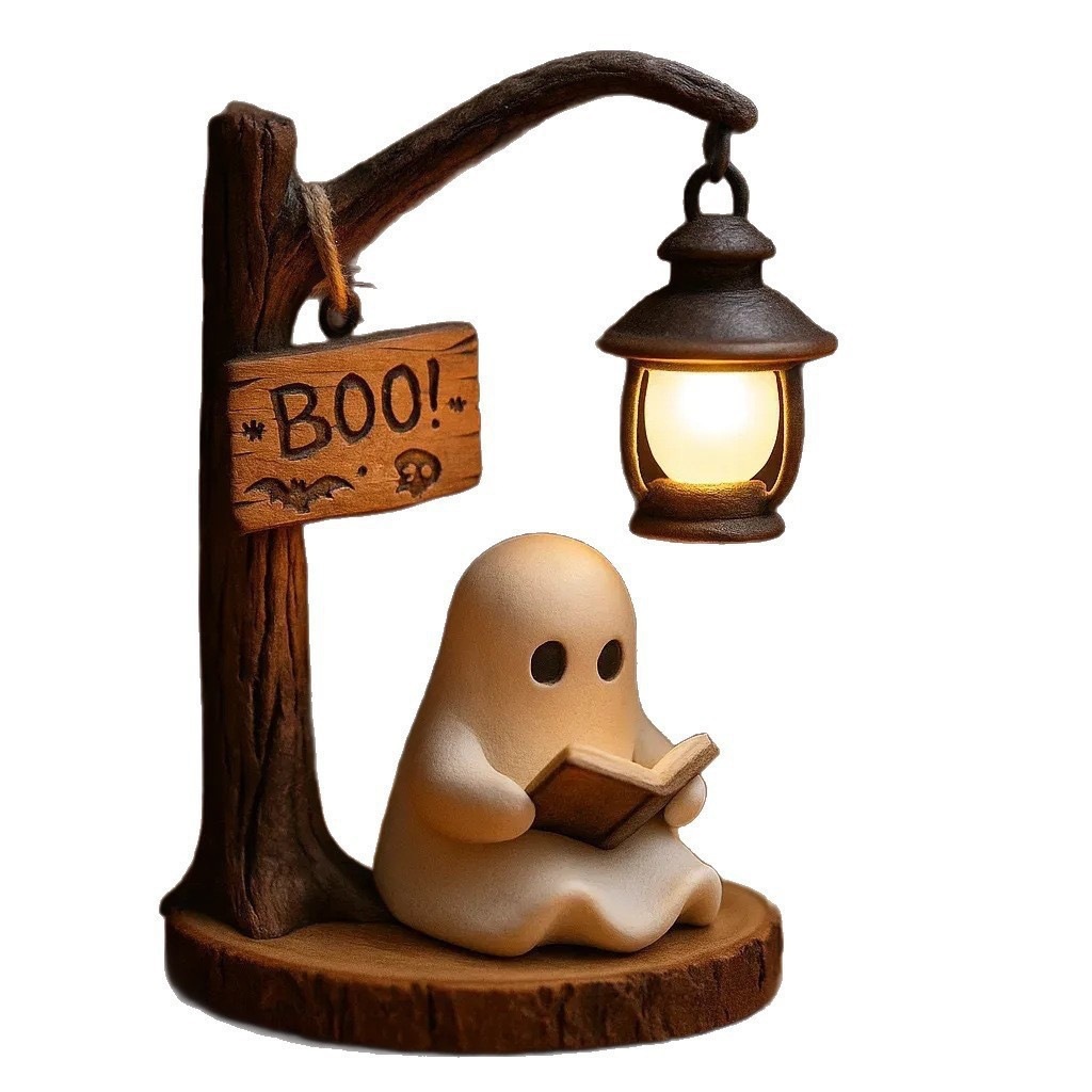 Desk Lamp - Geister-Leselampe 4,3x3,14x6,3 Zoll Harz Gruseliges Nachtlicht