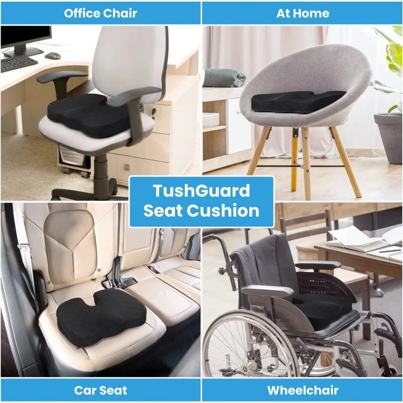 Office Chair Cushion - U-förmiges Sitzkissen aus Memory-Schaum, ergonomisches Druckentlastungskissen