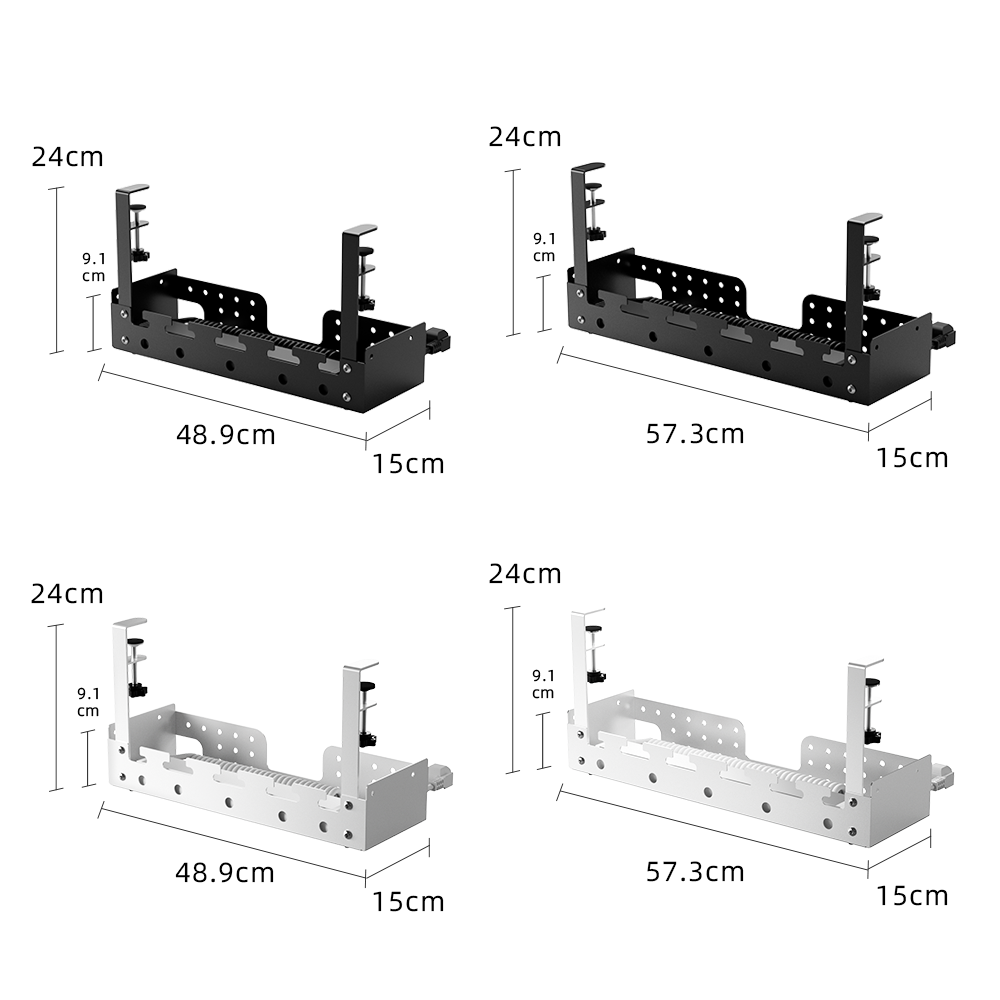 Desk Organizer - Bohrfreies Kabelmanagement-Panel für Untertischmontage: Platzsparend, große