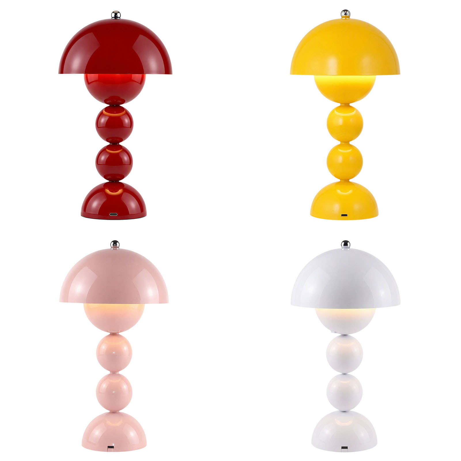 Desk Lamp - Vintage Pilz-Tischlampe USB LED 3 Farbtemperaturen
