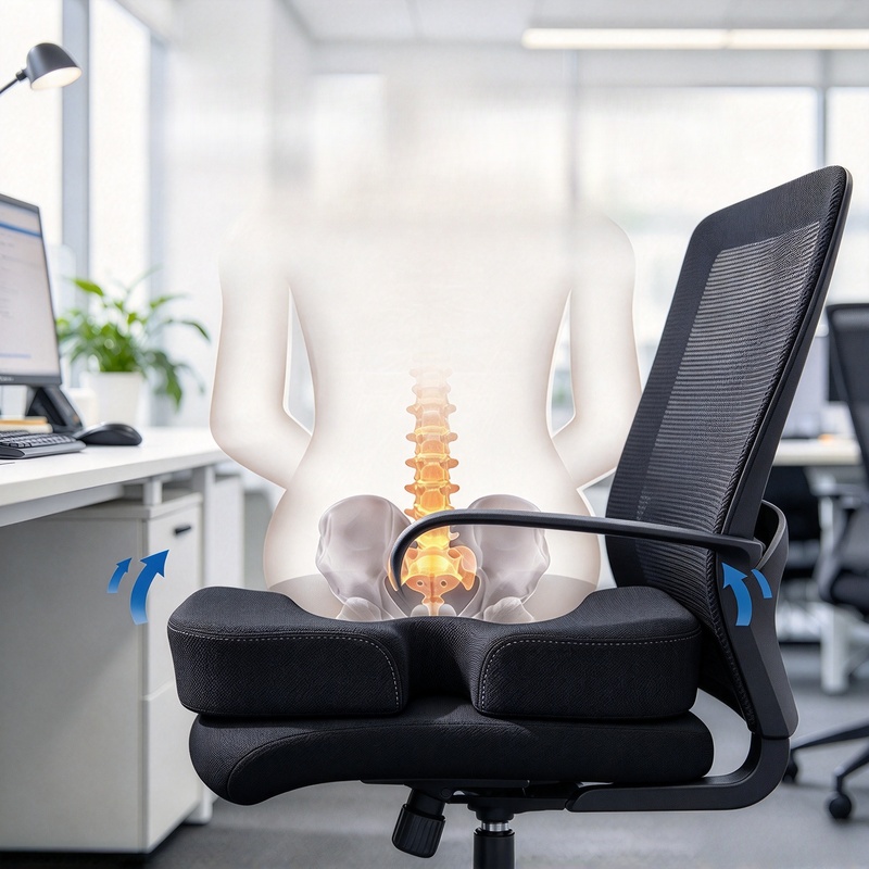 U-förmiges Sitzkissen aus Memo – Office Chair Cushion Bewertung und Preis
